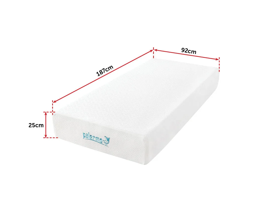 Gel Memory Foam Mattress, Dual-Layered, Single Size - Palermo