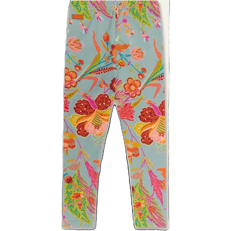 Girls Blue Peppy Leggings