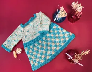 Girls Diamond Dress - KNITTING PATTERN