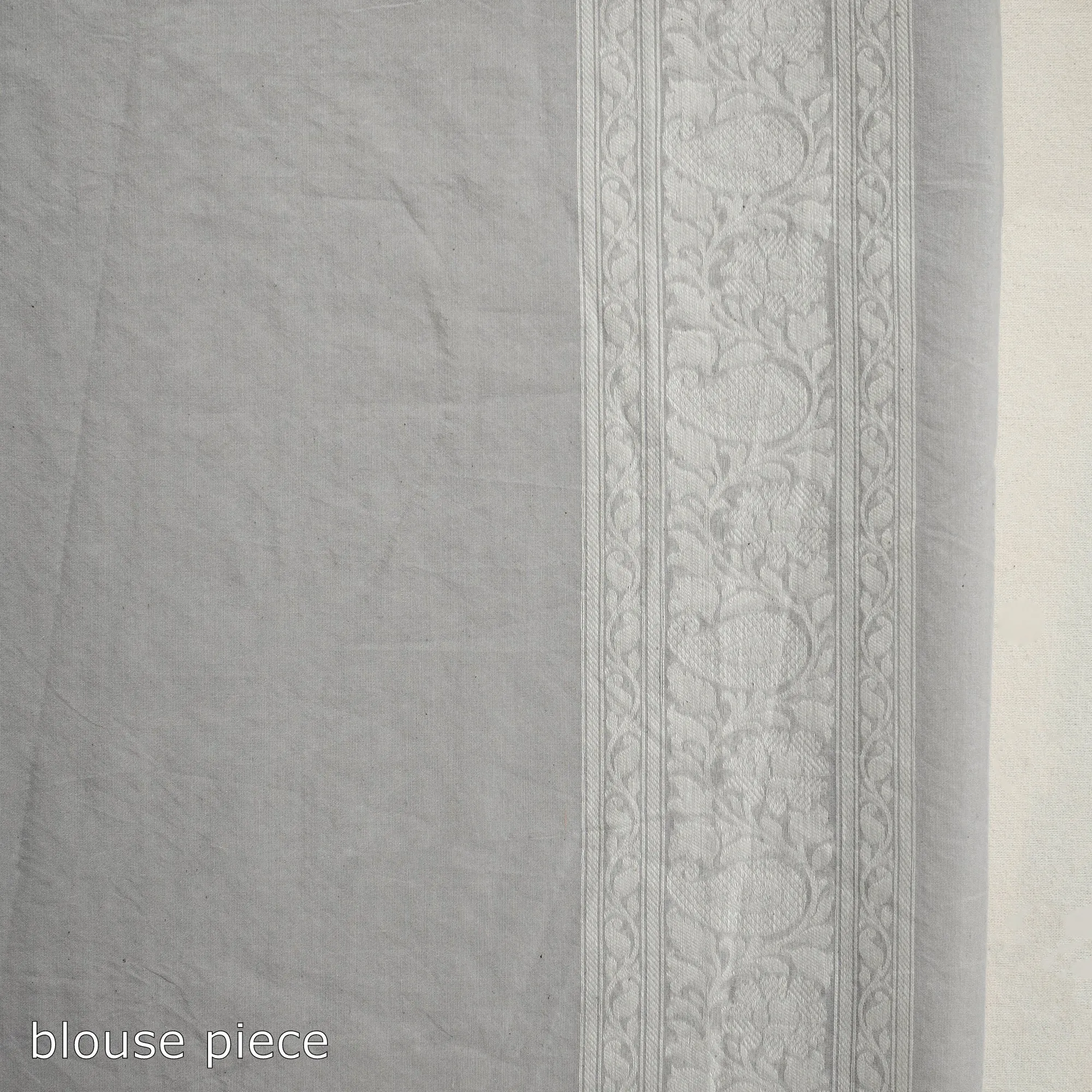 Grey - Banarasi Silk Cotton Cutwork Buti Saree 53