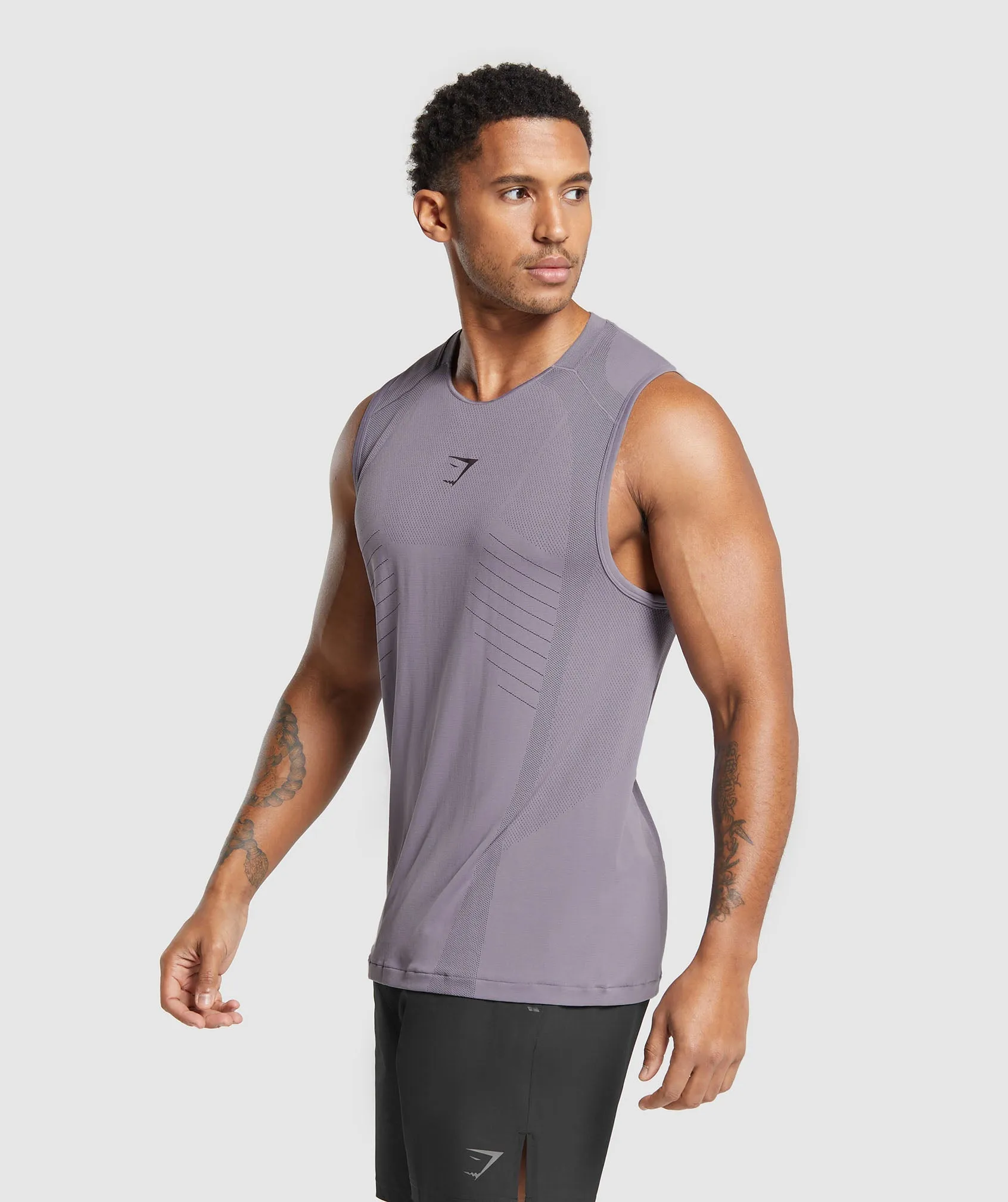 Gymshark Apex Seamless Tank - Fog Purple/Greyed Purple