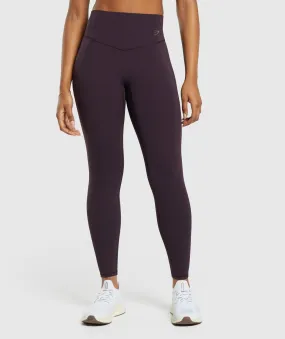 Gymshark Elevate Leggings - Plum Brown