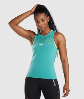 Gymshark Energy Seamless Loose Tank - Fauna Teal