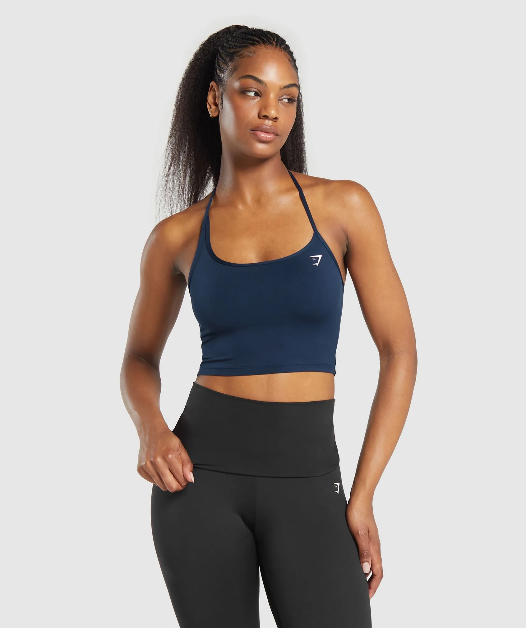 Gymshark Everyday C&S One Shoulder Crop Top - Navy