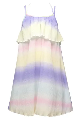 Hannah Banana Multicolor Ombre Ruffled Slip Dress