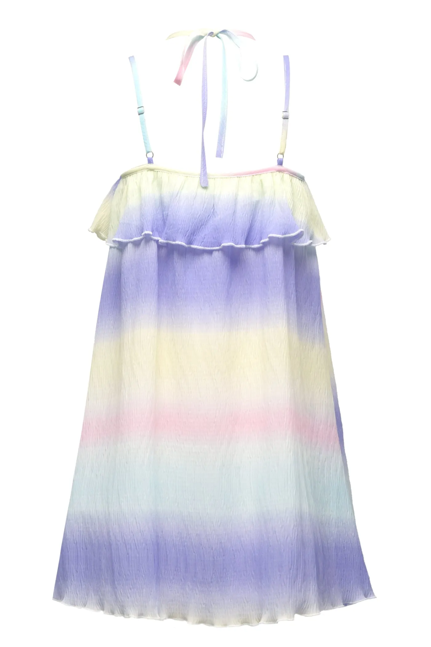 Hannah Banana Multicolor Ombre Ruffled Slip Dress