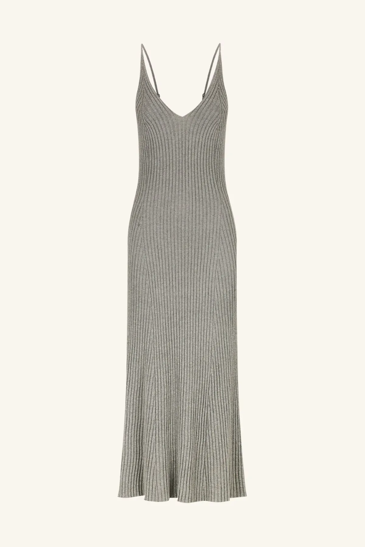 HARLEM SLIP MIDI DRESS - ASH