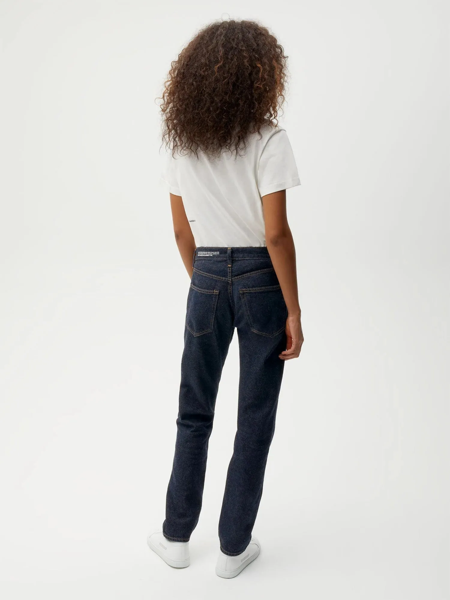 Hemp Denim Straight-Leg Jeans—rinse wash