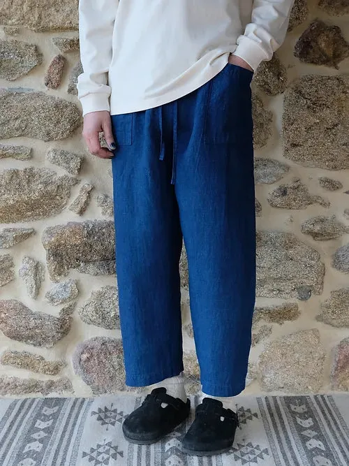 Hemp Easy Trousers | Organic Indigo Hand-dyed