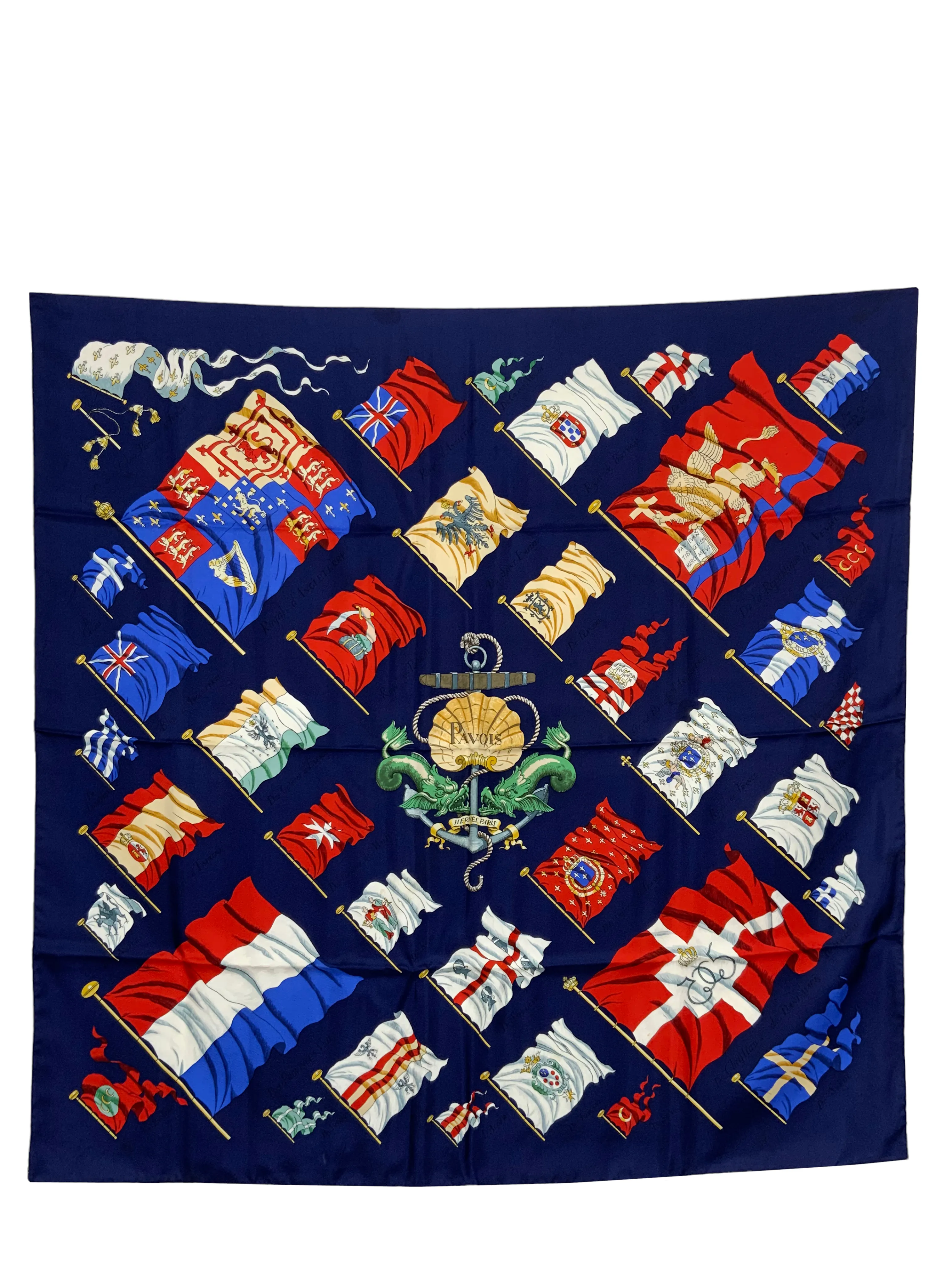 Hermes Pavois Silk Scarf 90