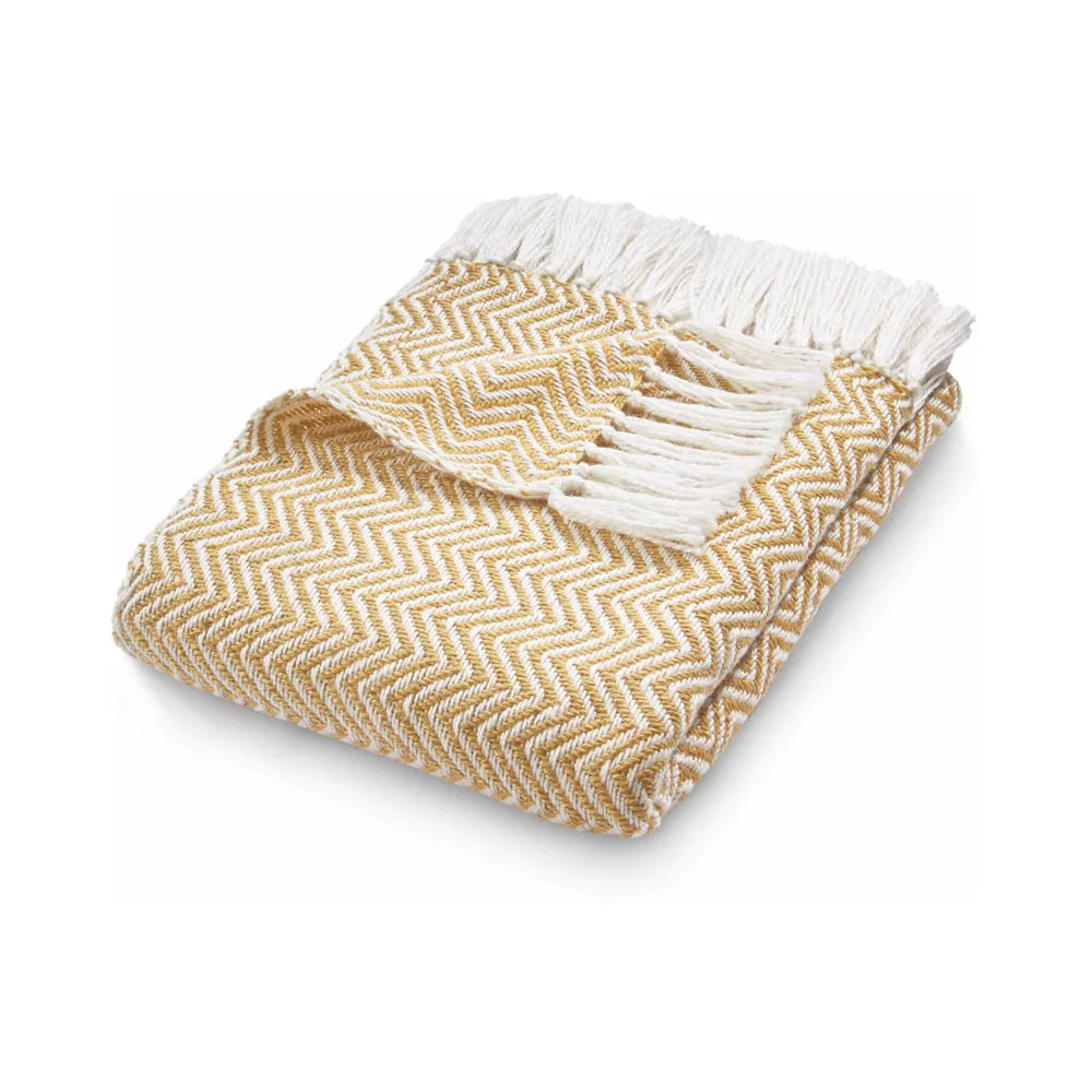 Herringbone Throw Gold