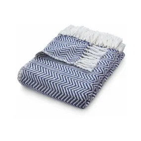 Herringbone Throw Navy