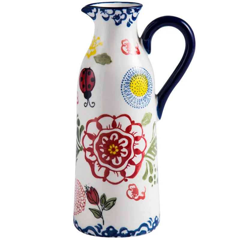 Hilda Hand Painted Ceramic Water Jug