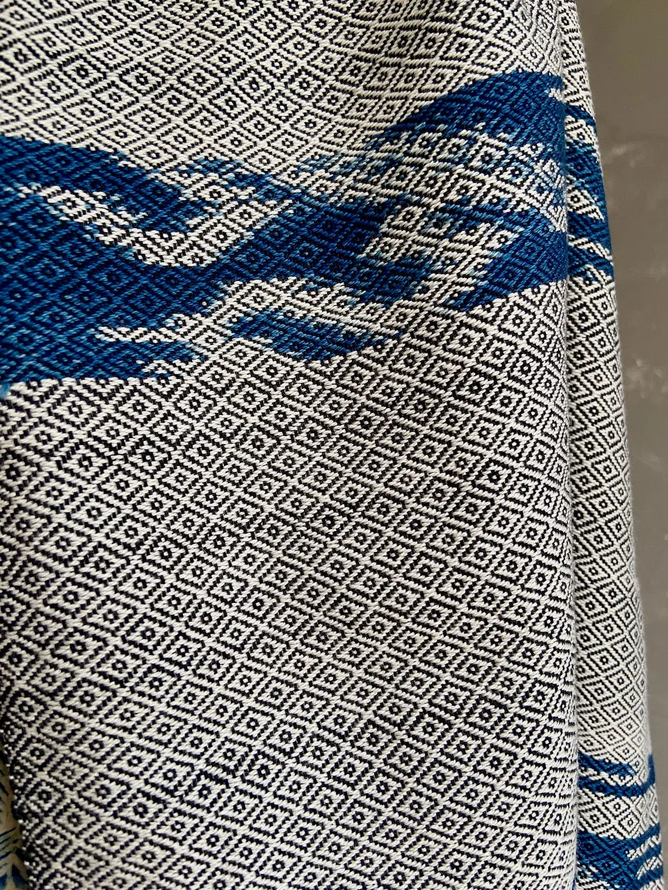 Indigo Blue Ikat Stole