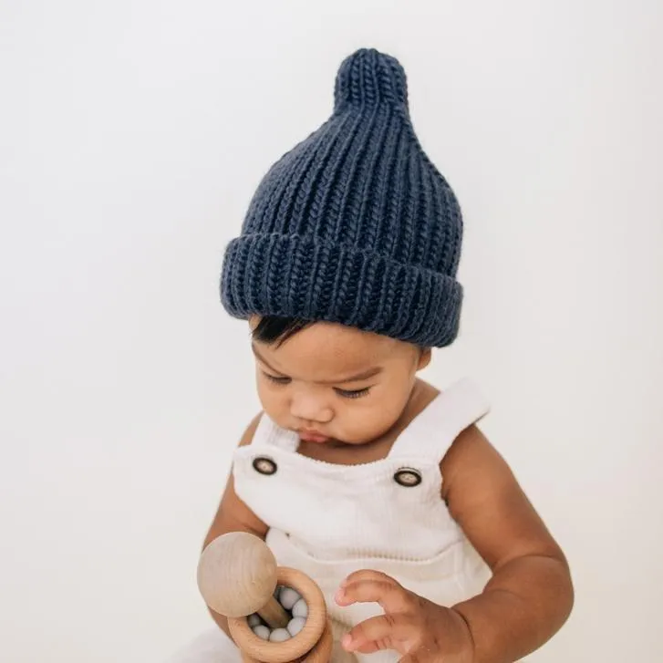 Indigo Peak Knit Beanie Hat for Babies, Toddlers & Kids