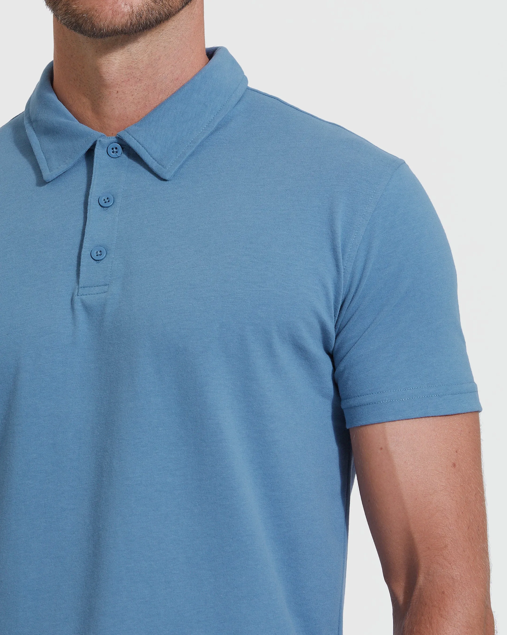 Indigo Short Sleeve Polo