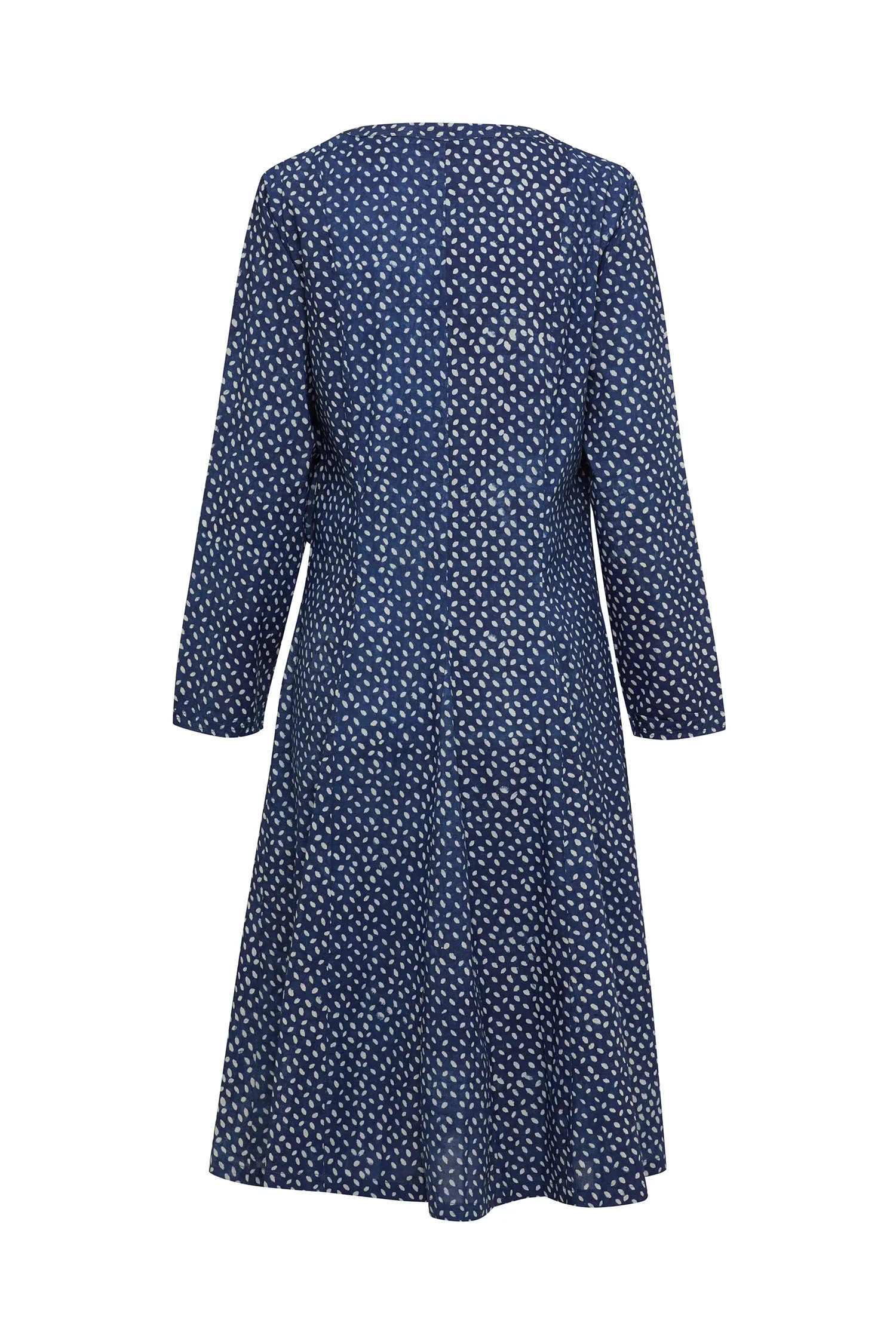 Indigo Wrap Round Coat Dress