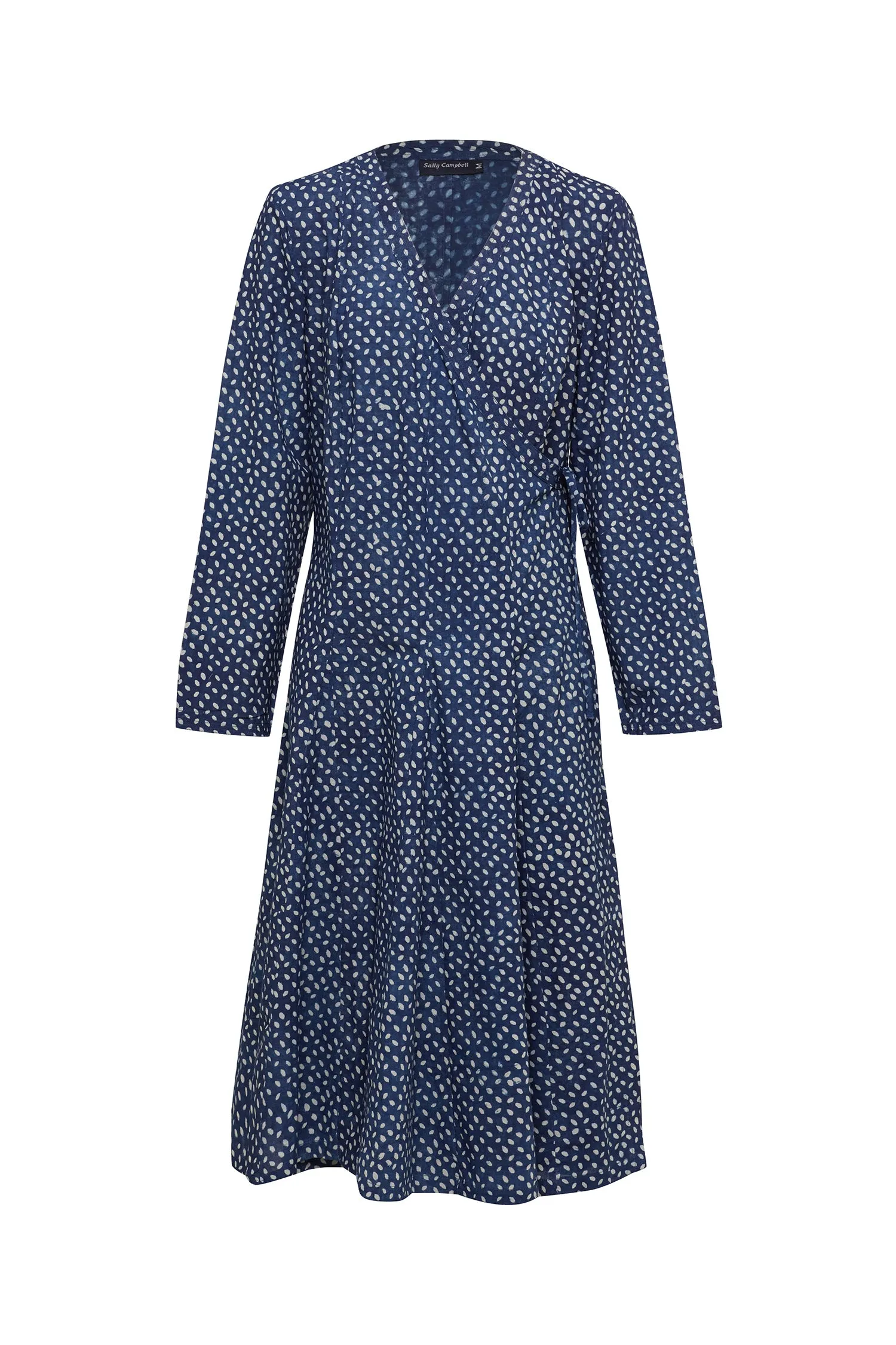 Indigo Wrap Round Coat Dress