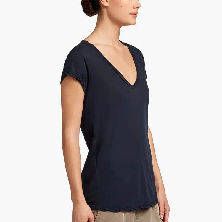 James Perse High Gauge Jersey Deep V Tee