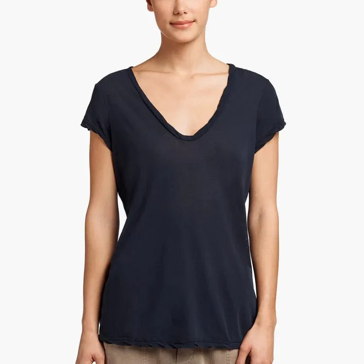 James Perse High Gauge Jersey Deep V Tee