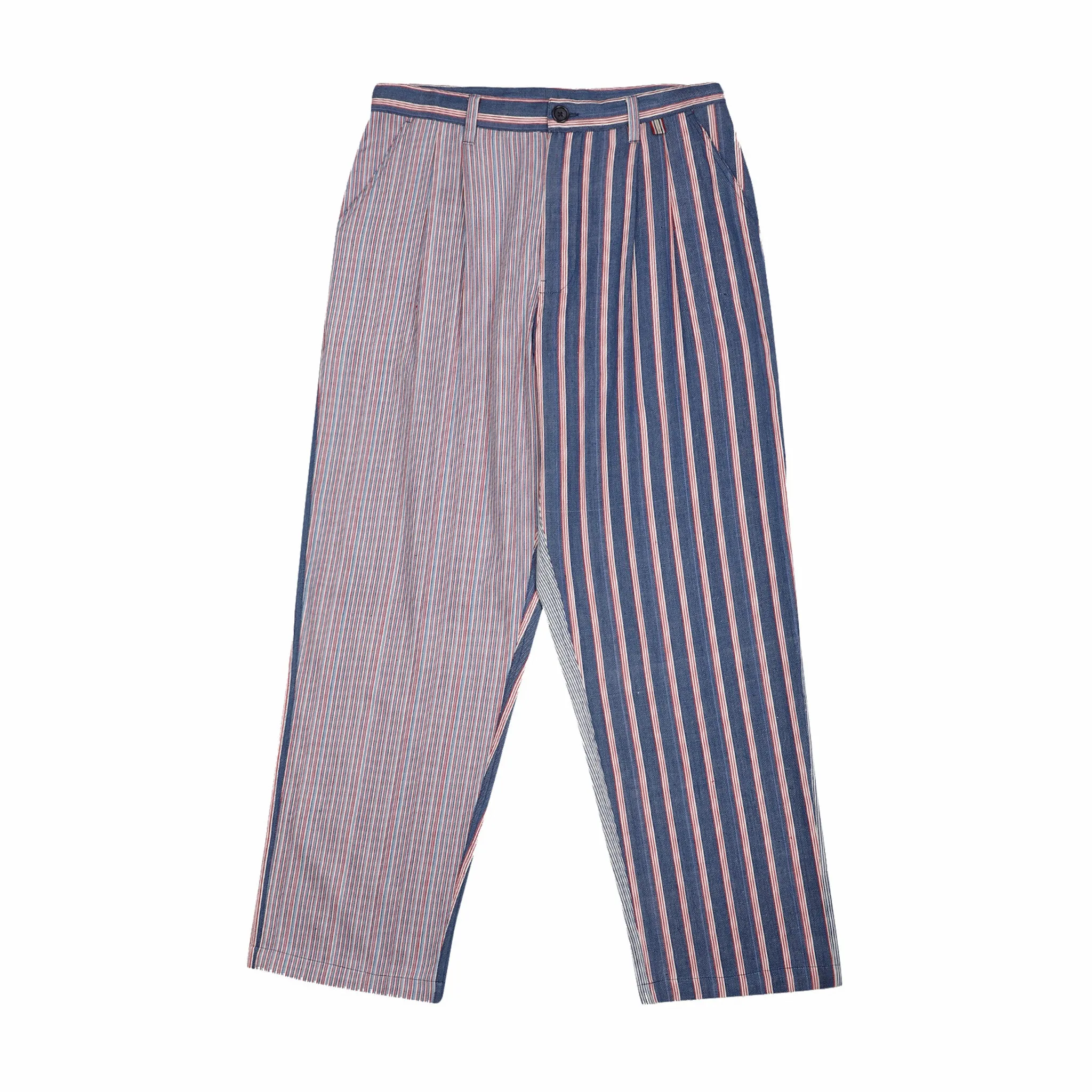 Kardo Antonio Over Sized Double Pleat Trousers (Blue/Red)