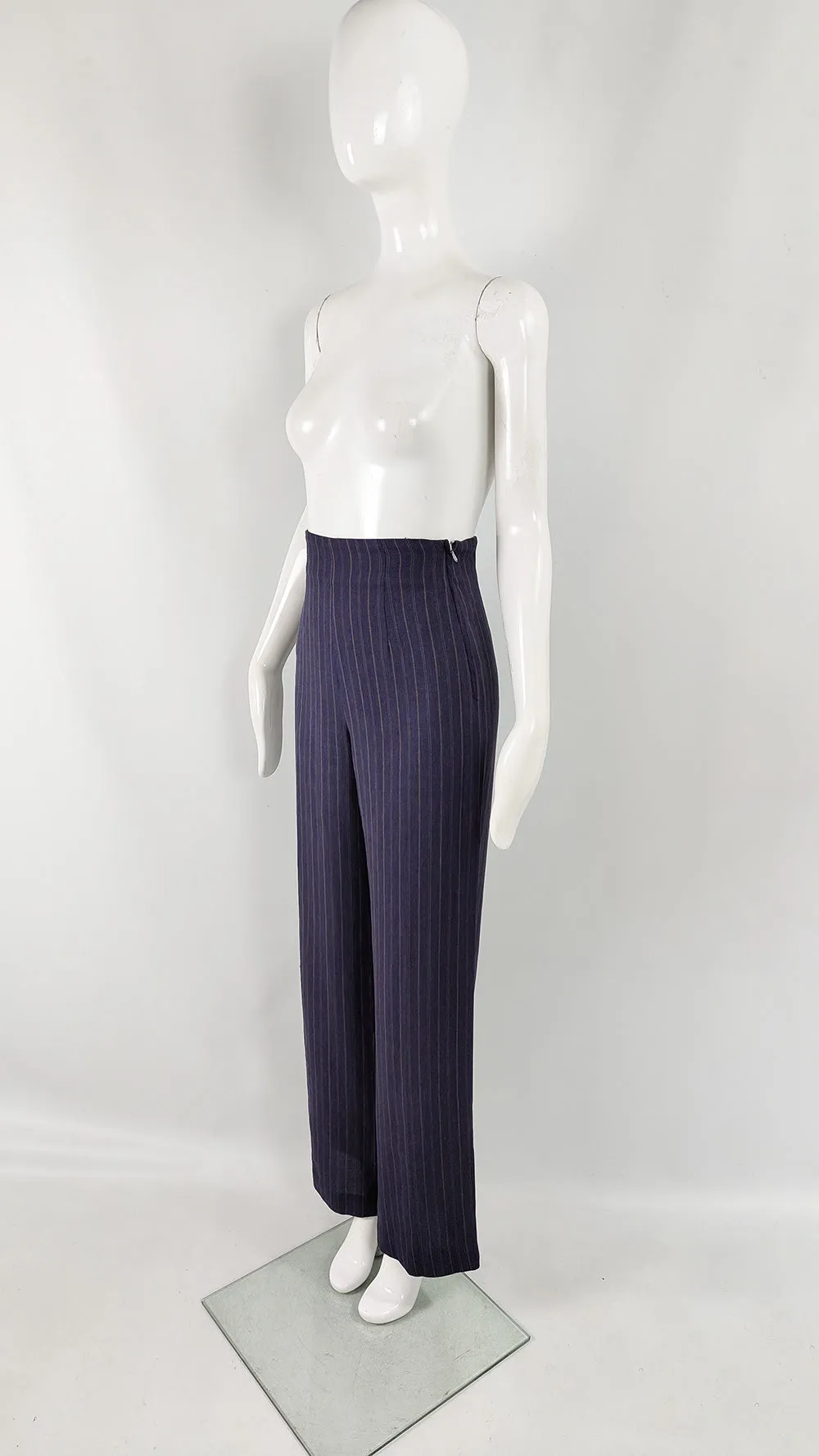 Katharine Hamnett Vintage High Waisted Wide Leg Trousers, 1990s