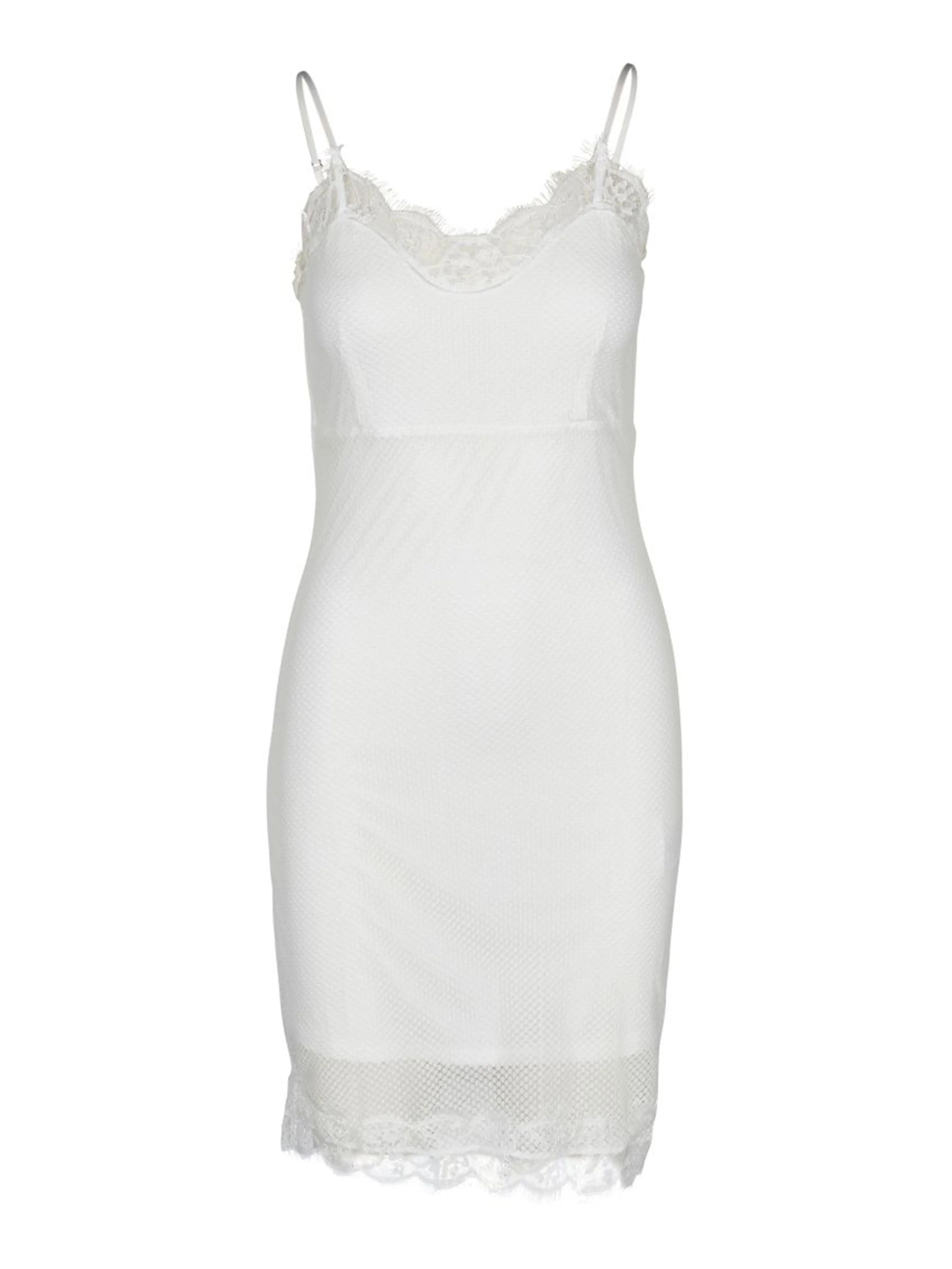 KAYA feminine lace dress - Creme