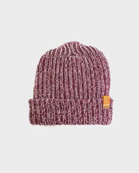 Kiriko Original Knit Cap, Marbled Burgundy and Natural, 9"