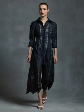 Kristen Shirt Dress - Midnight (Size 8   14 Only)