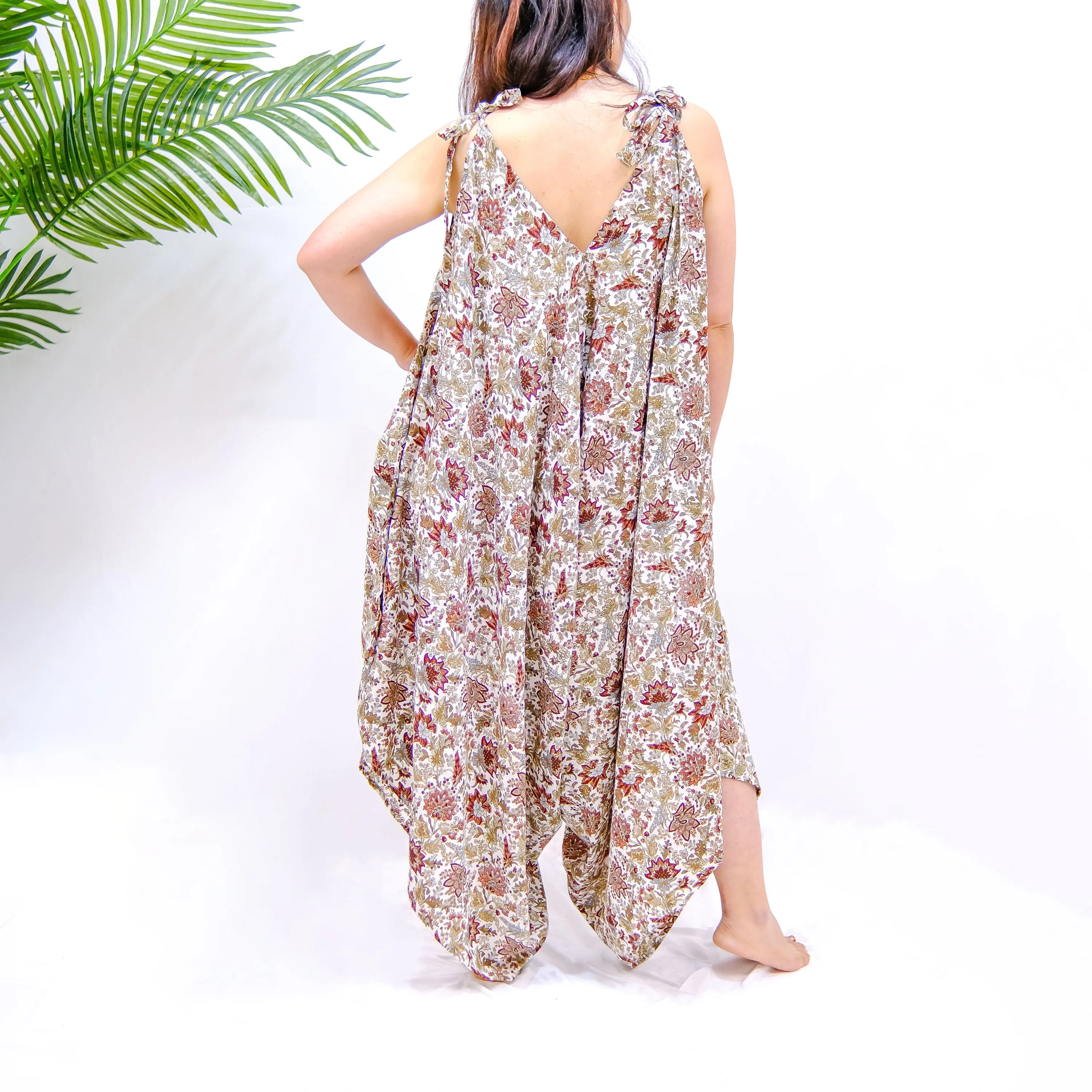 Loose Bohemian Style Summer Jumpsuit with Pockets