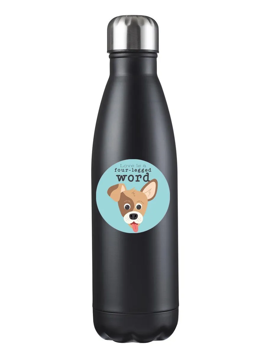 “Love is a Four-Legged Word” Pet Sticker (Dog)