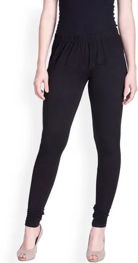 Lux Lyra Black Churidar Cotton Leggings free Size for Woman