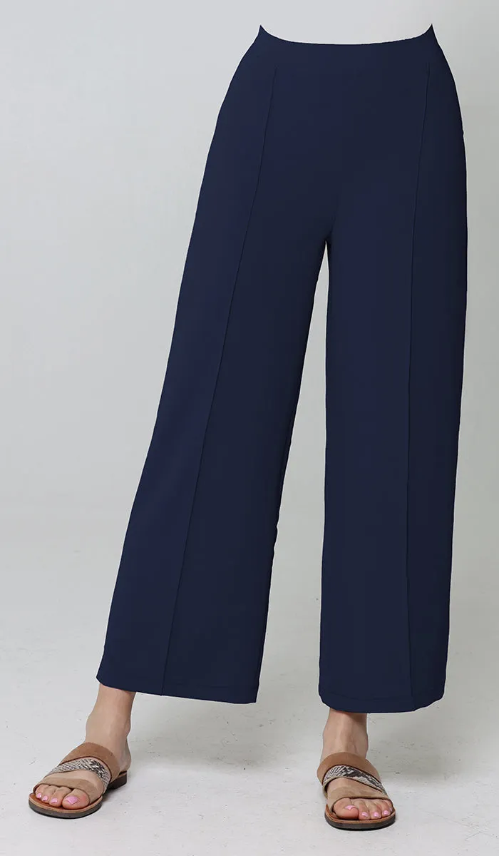 Marvi Loose Stretch Wide Leg Pants - Indigo