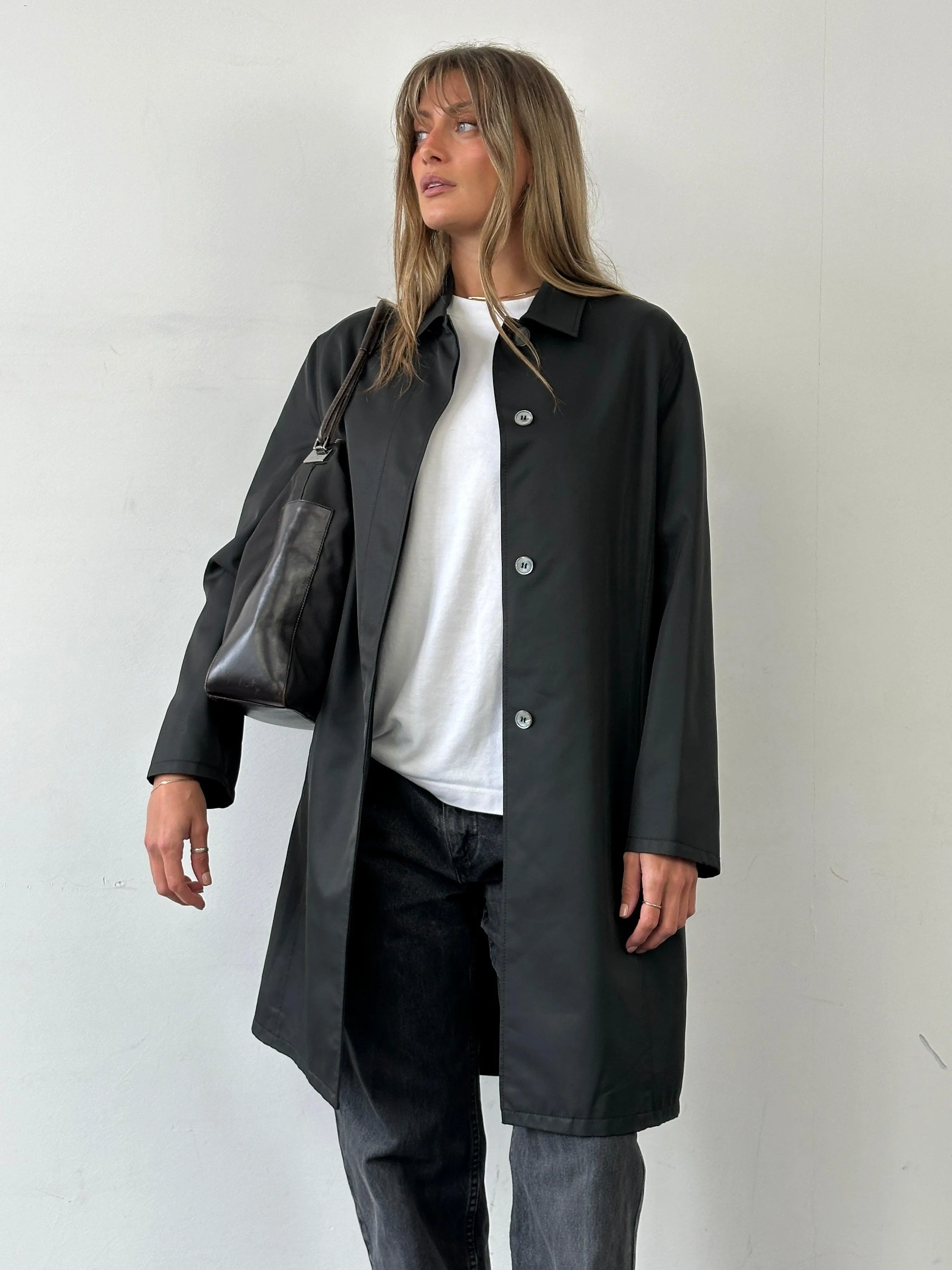 Max Mara Waterproof Concealed Placket Trench Coat - M/L