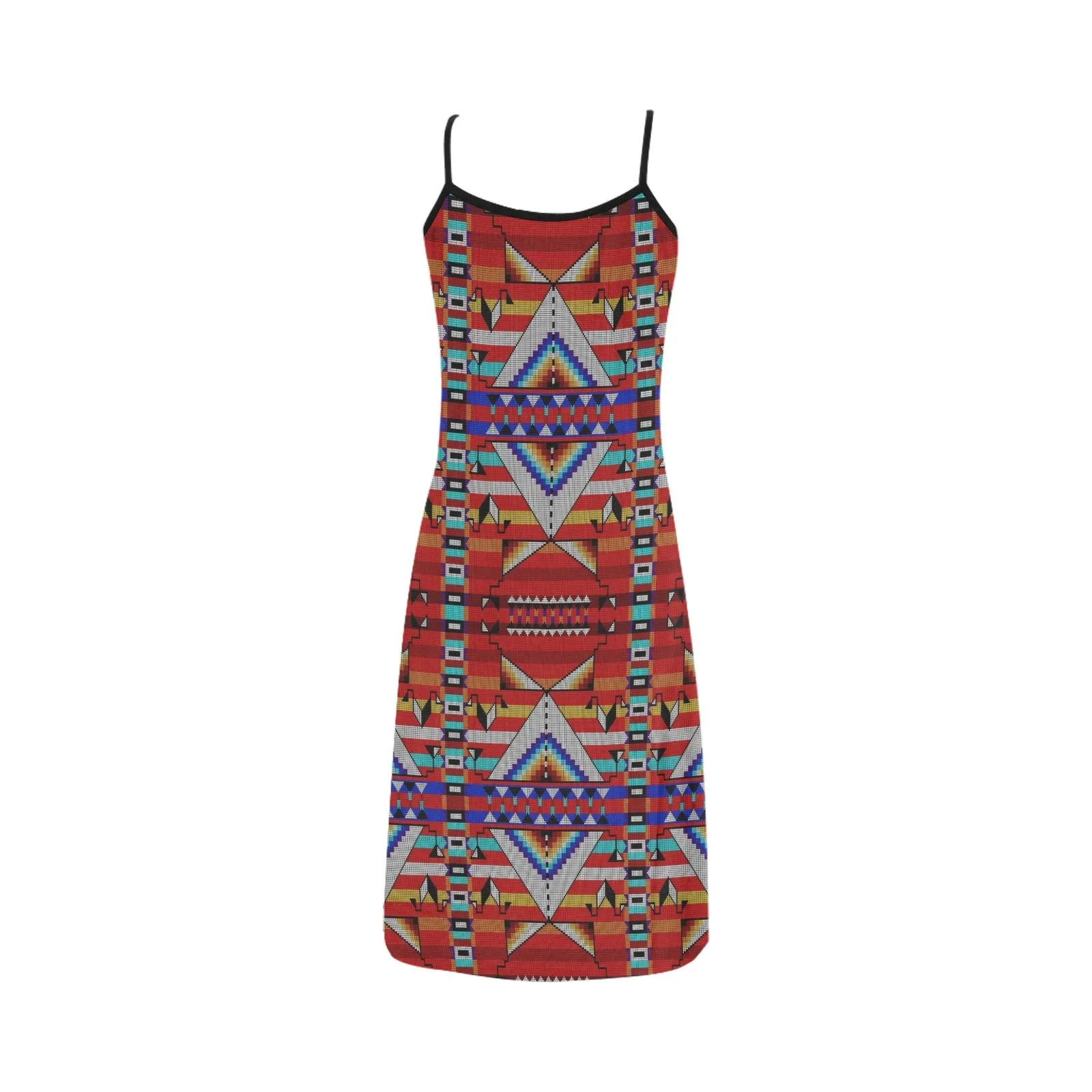 Medicine Blessing Red Alcestis Slip Dress (Model D05)