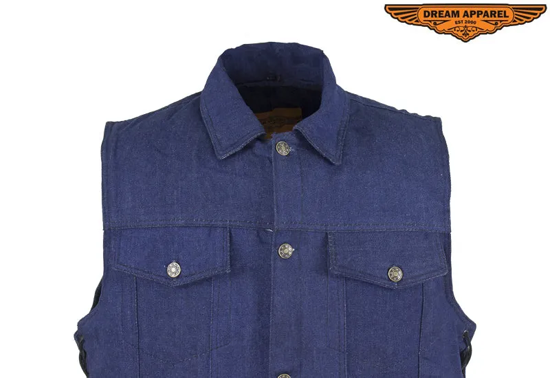 Men's Denim Concealed Carry Vest