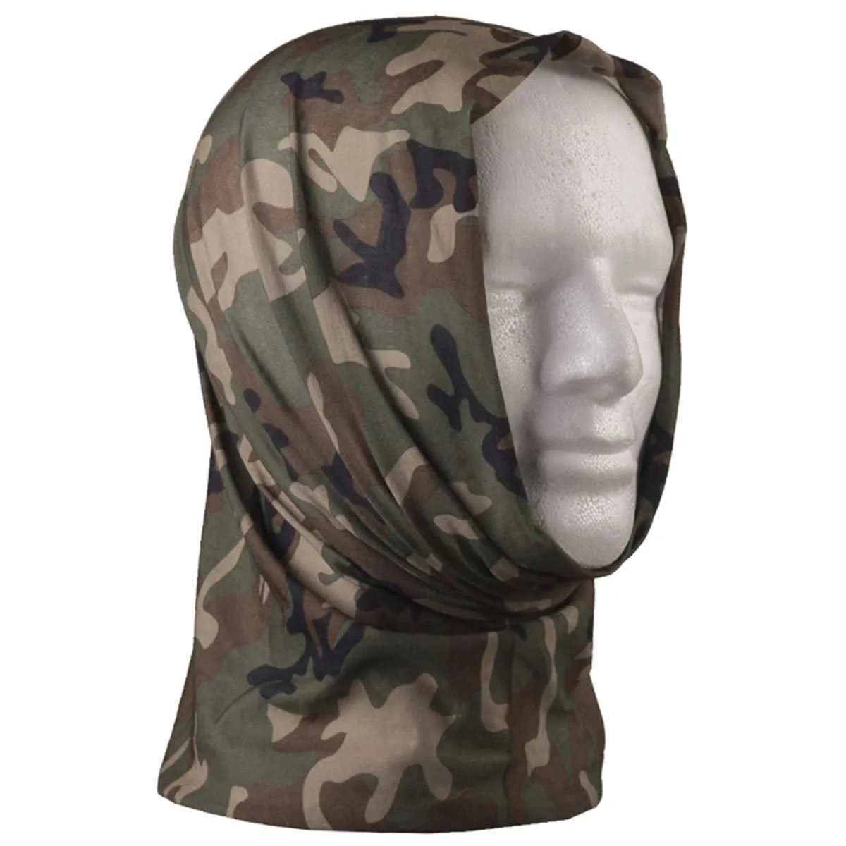 Mil-Tec Multi-Functional Headover Woodland Camo