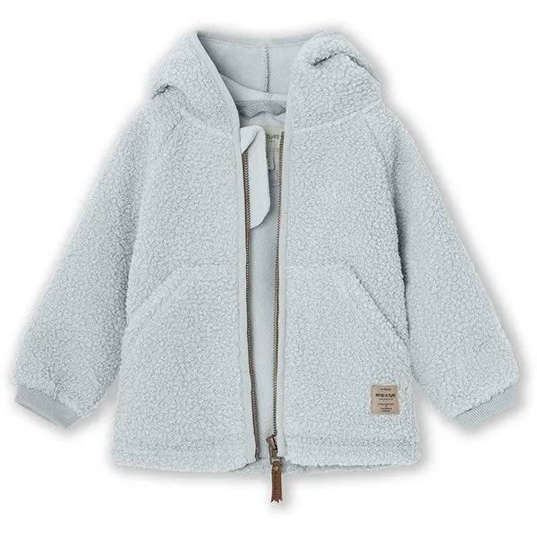 MINI A TURE LIFF Teddy Fleece Jacket Pearl Blue