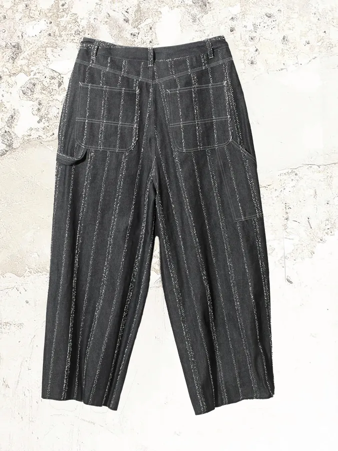 Needles Indigo Stripe Large Trousers