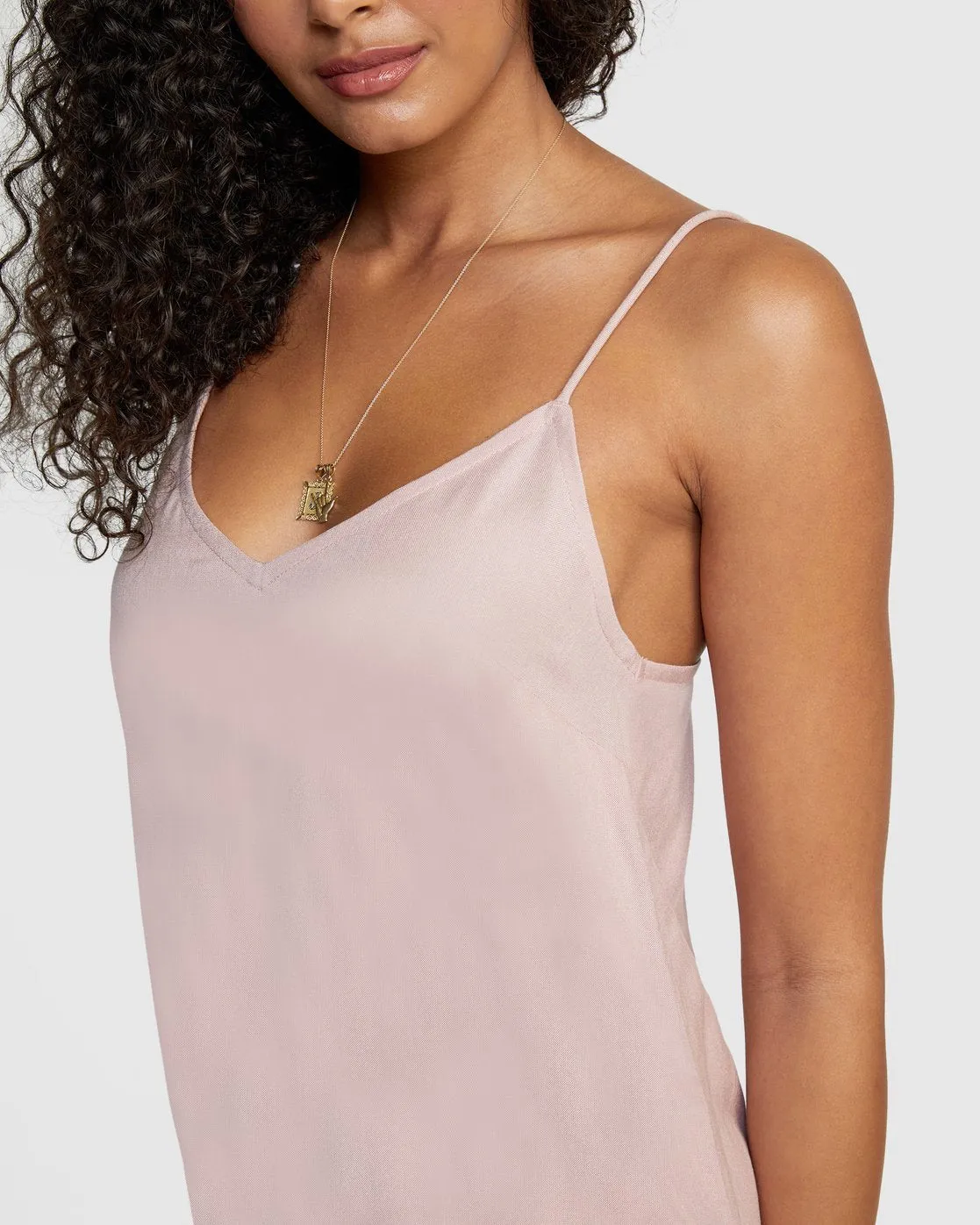 Odyssey Striped Tank Dress - Pale Mauve