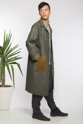 Olive trench coat