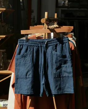 Organic Indigo Hand-Dyed Hemp Shorts