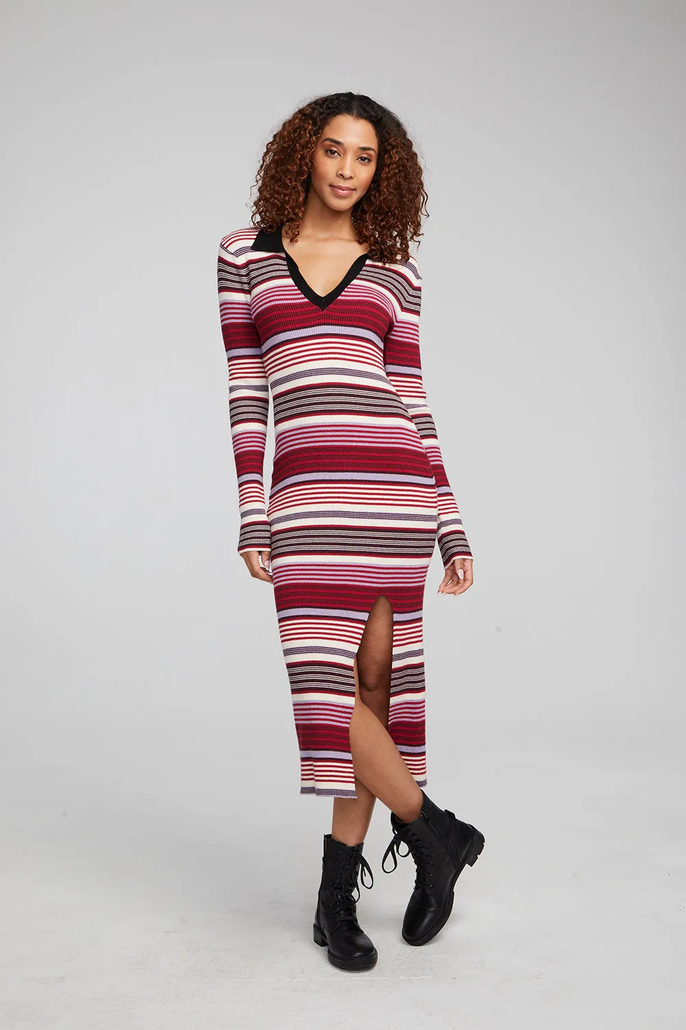 Palm Roxy Stripe Midi Dress