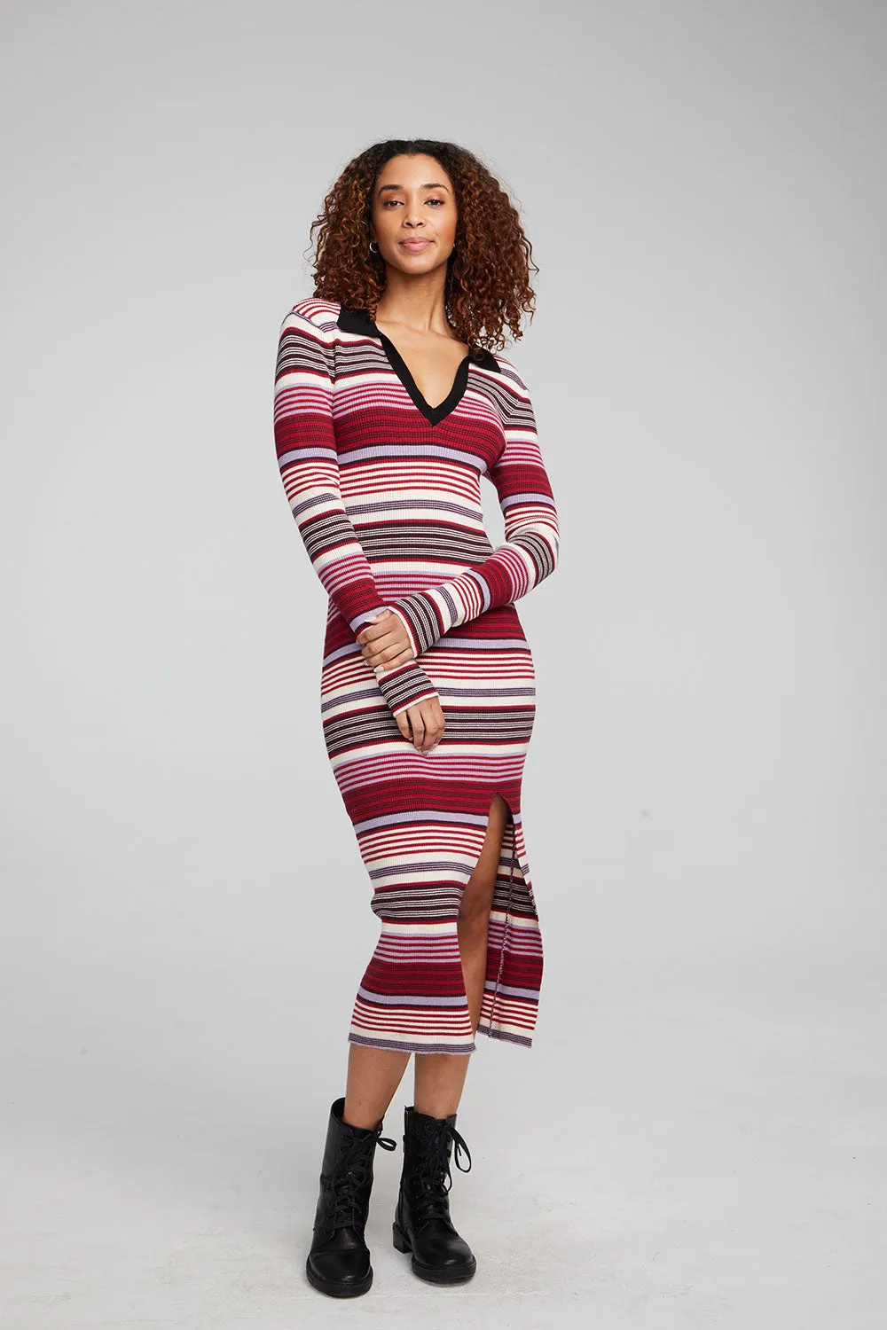 Palm Roxy Stripe Midi Dress