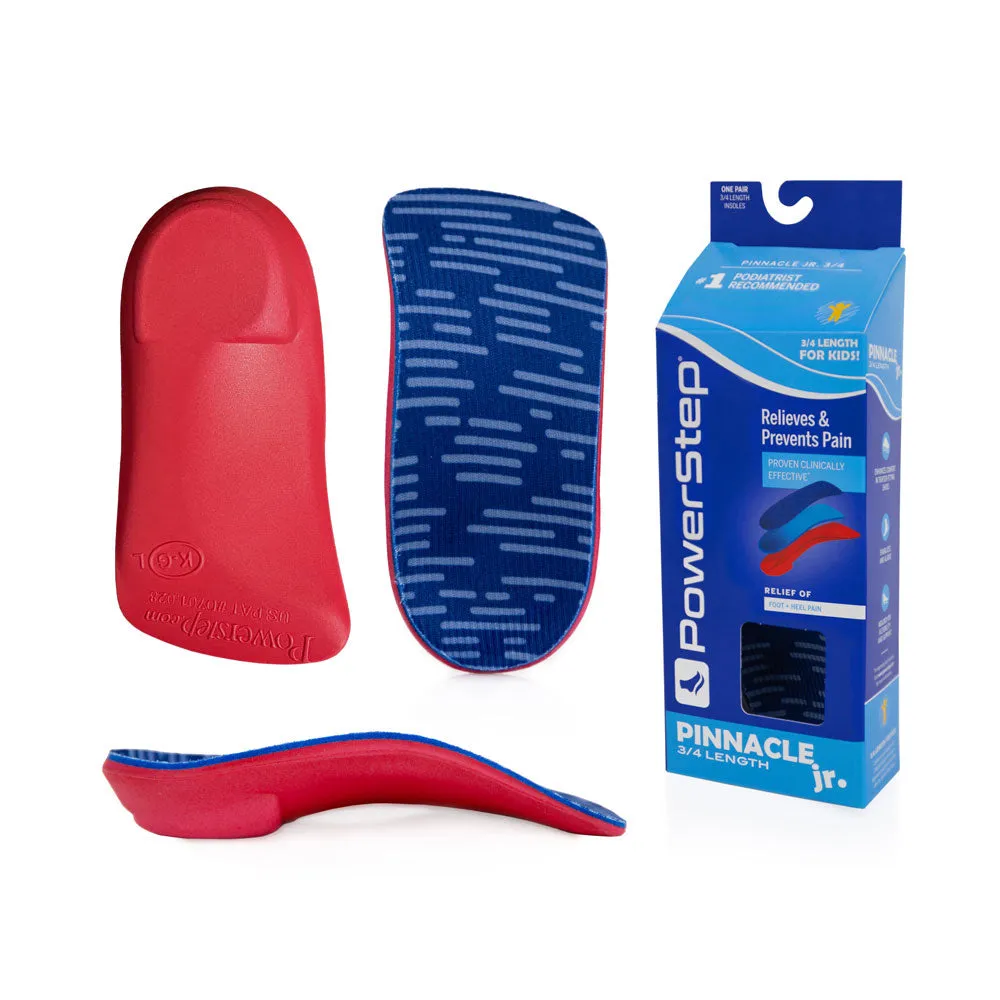 PowerStep Pinnacle Junior 3/4 Insoles | Children's Pain Relief Shoe Insert