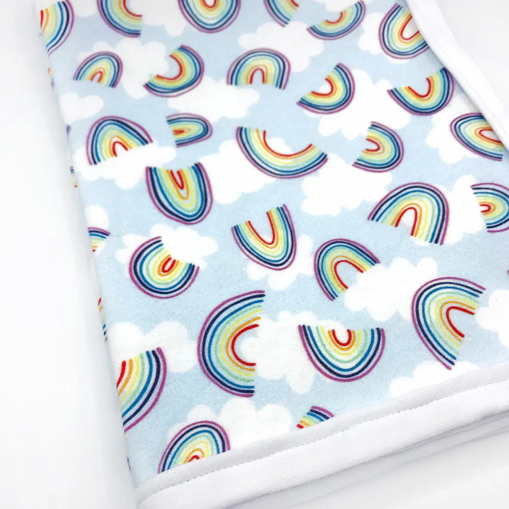 Rainbow Sky  Baby Receiving Blanket - Organic Cotton