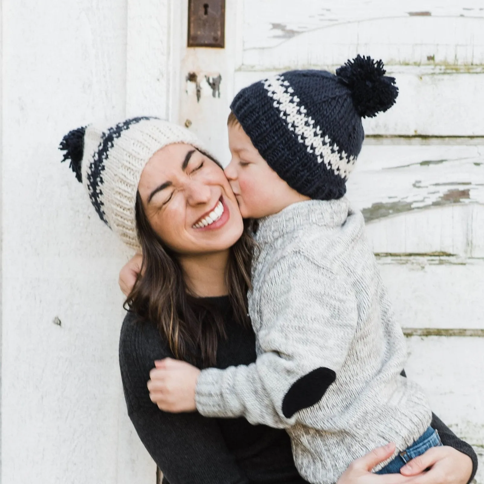 Rebel Indigo Knit Beanie Hat  for Babies thru Adults