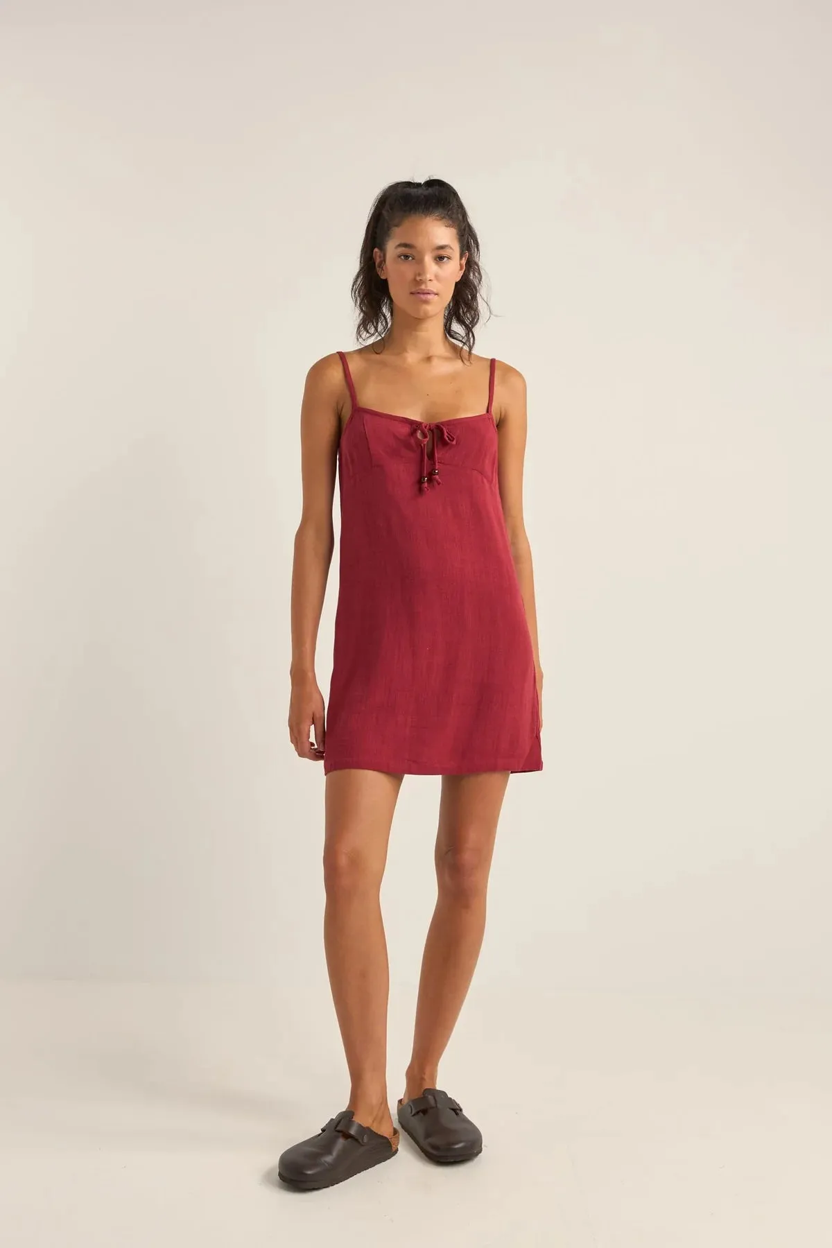 Rhythm Womens Seacoast Keyhole Slip Dress