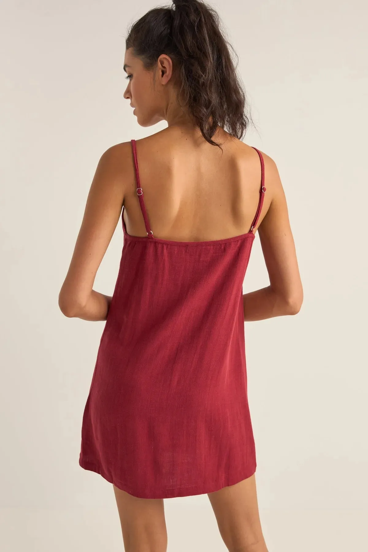 Rhythm Womens Seacoast Keyhole Slip Dress