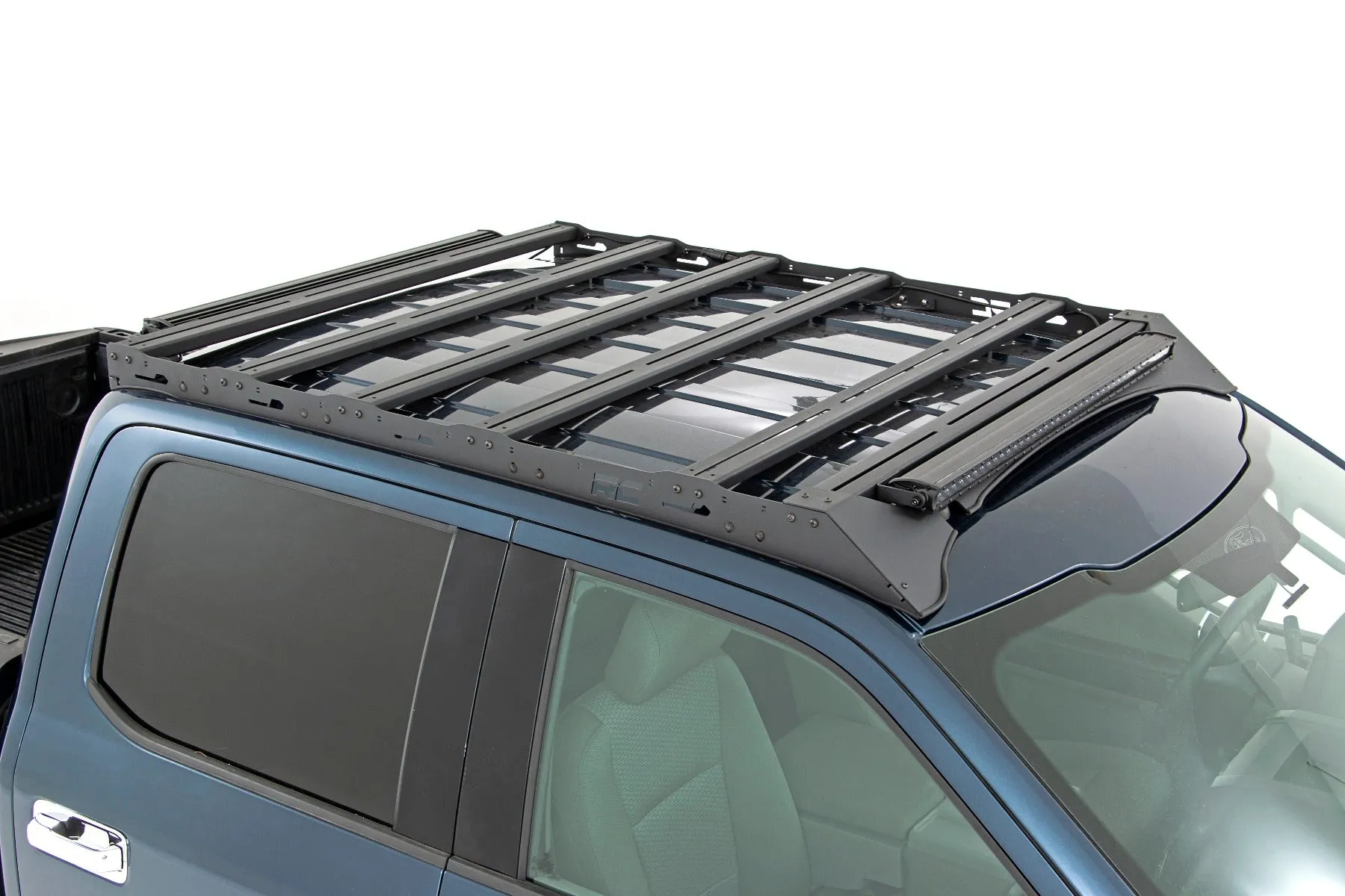 Roof Rack | FR & RR 40 Inch Single Row BLK LEDs | Ford F-150 | 2015-2018